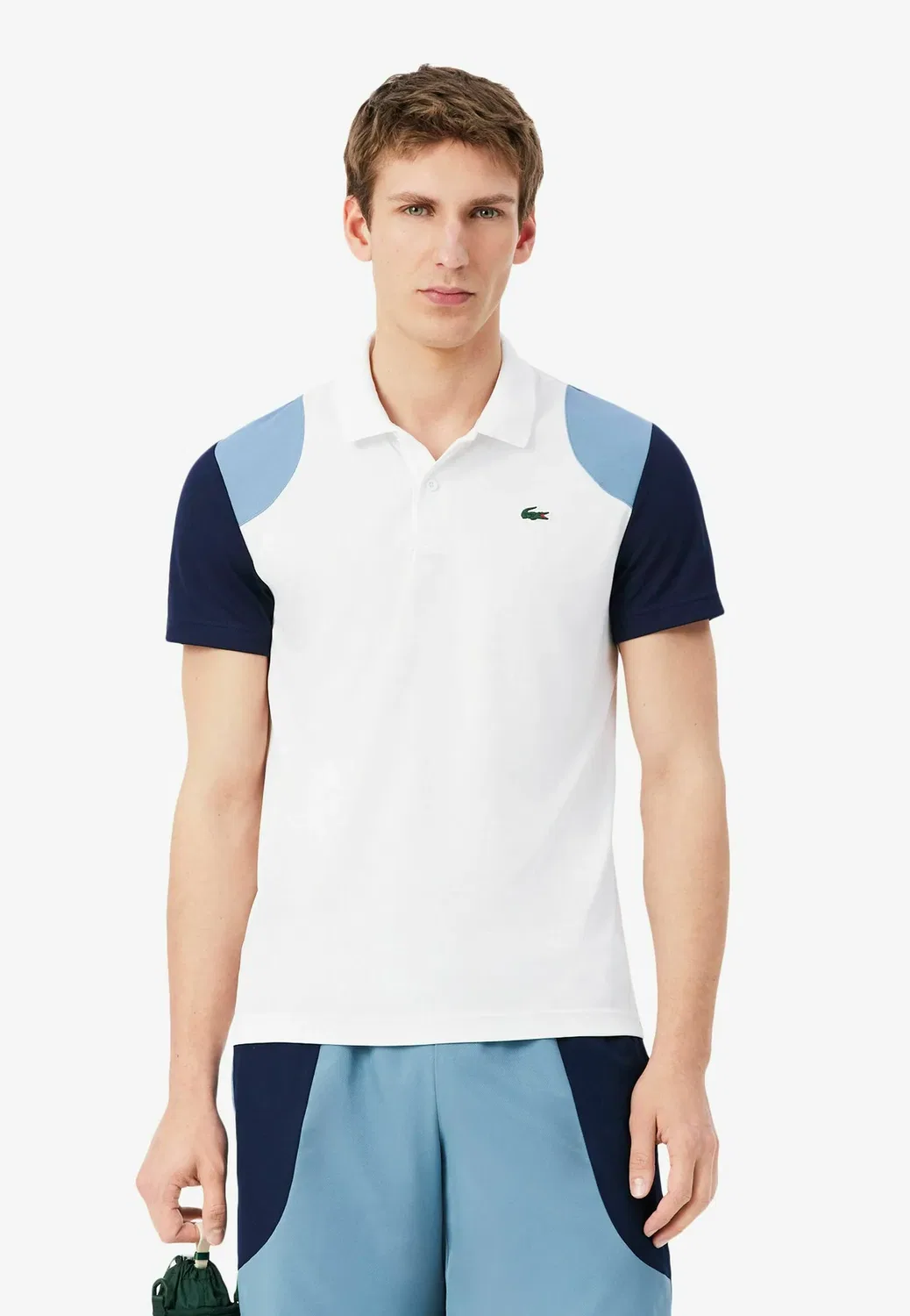 Рубашка поло Lacoste, Blanc Bleu Bleu Marine-Z