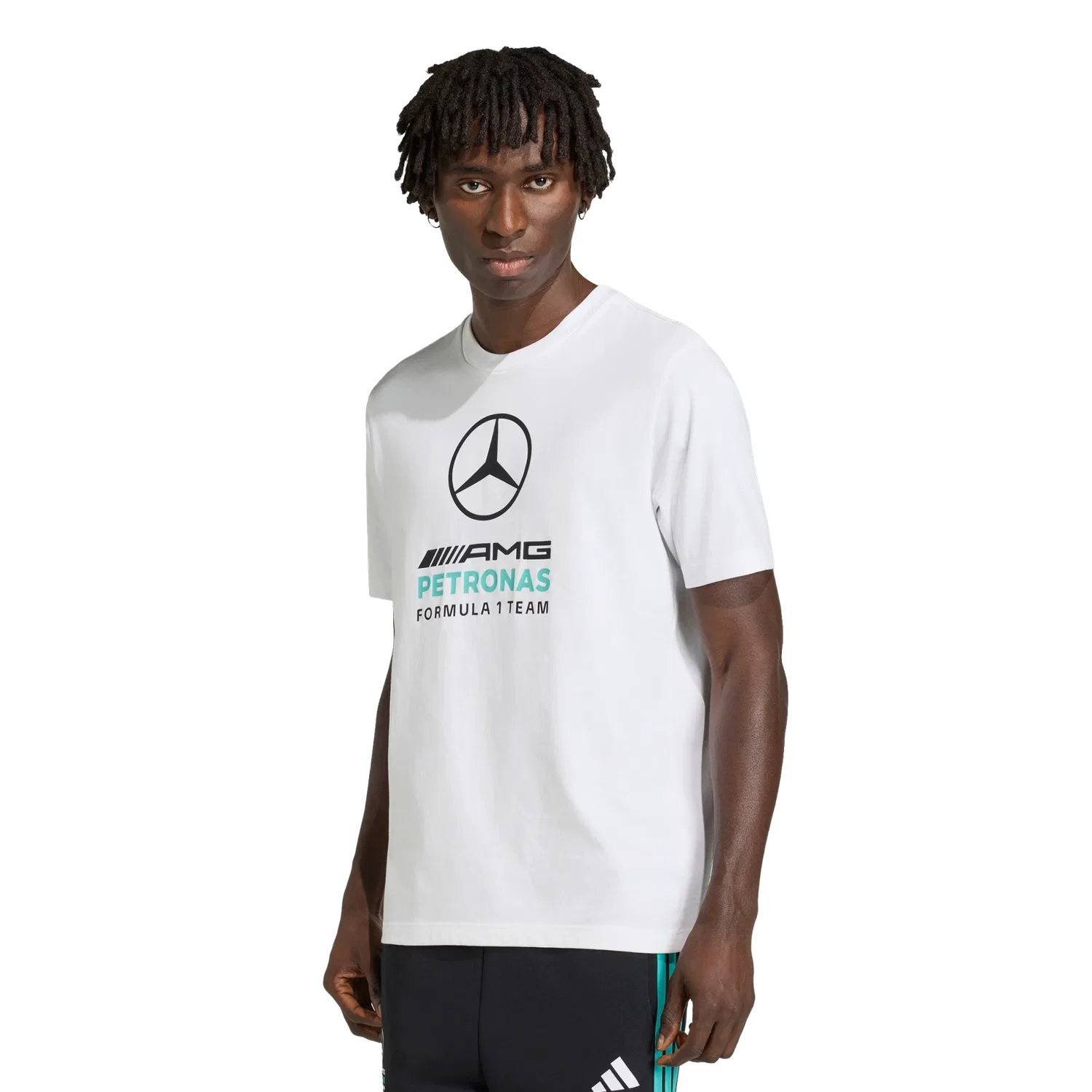 Мужская футболка с графическим принтом Adidas, белый — фото 2