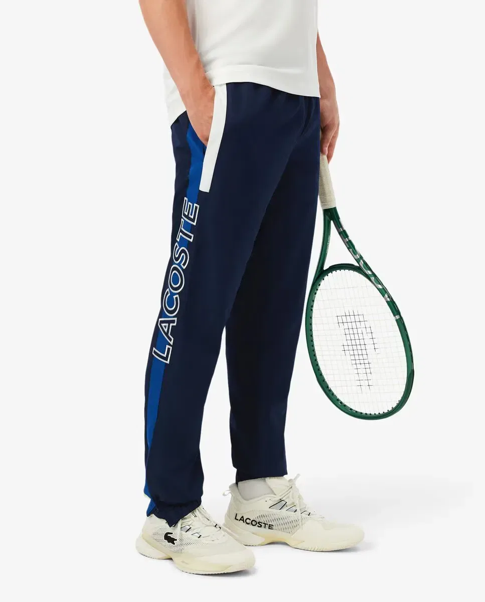 Мужские спортивные брюки-джоггеры из полиэстера French Capsule Negro Lacoste, Azul Oscuro — фото 3