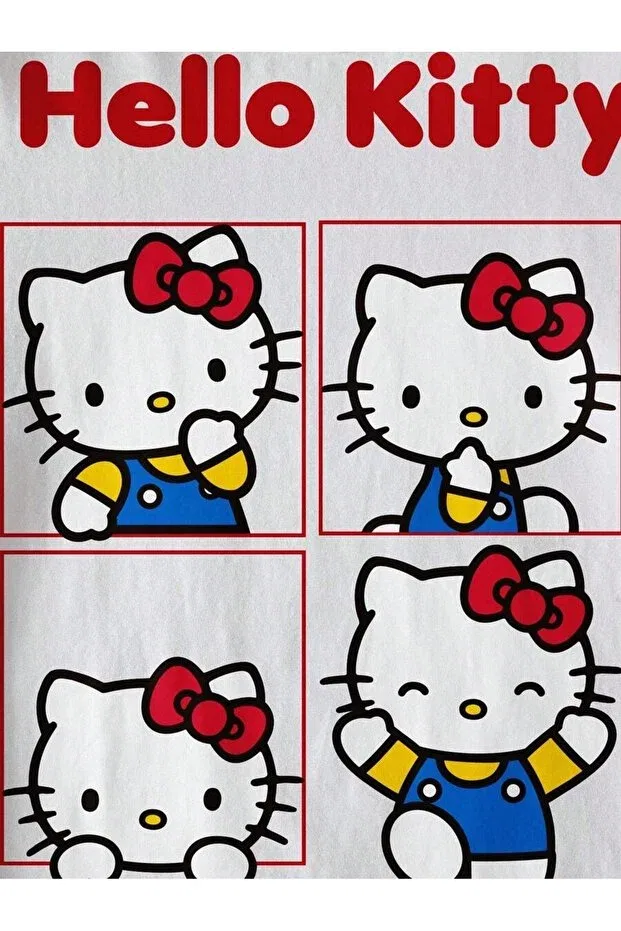 Детская футболка с принтом Hello Kitty Svart Wear, White — фото 2