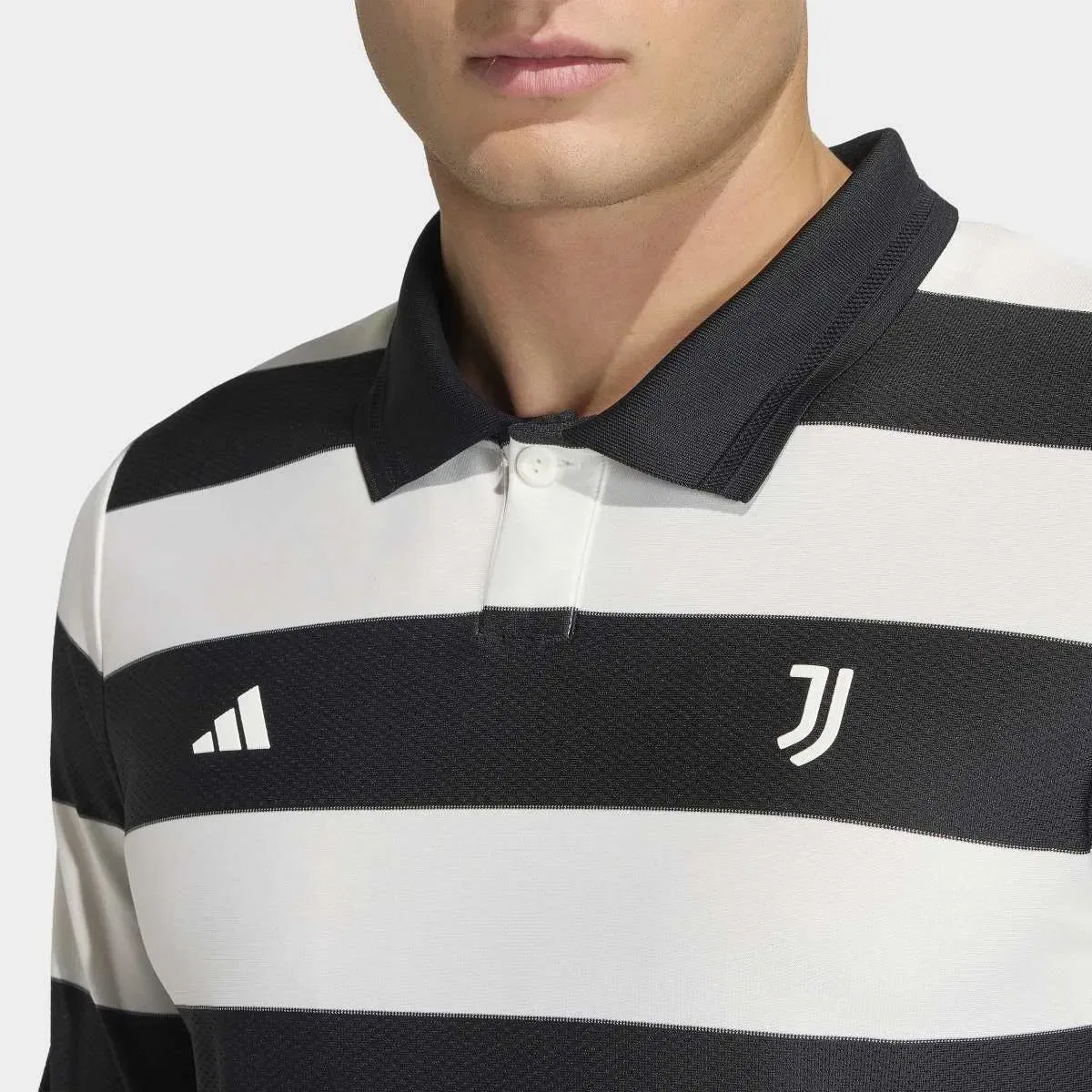 Мужская футболка с длинным рукавом Juventus FC 2025-2026 Sgura Authentic adidas, Negro / Blanco — фото 4