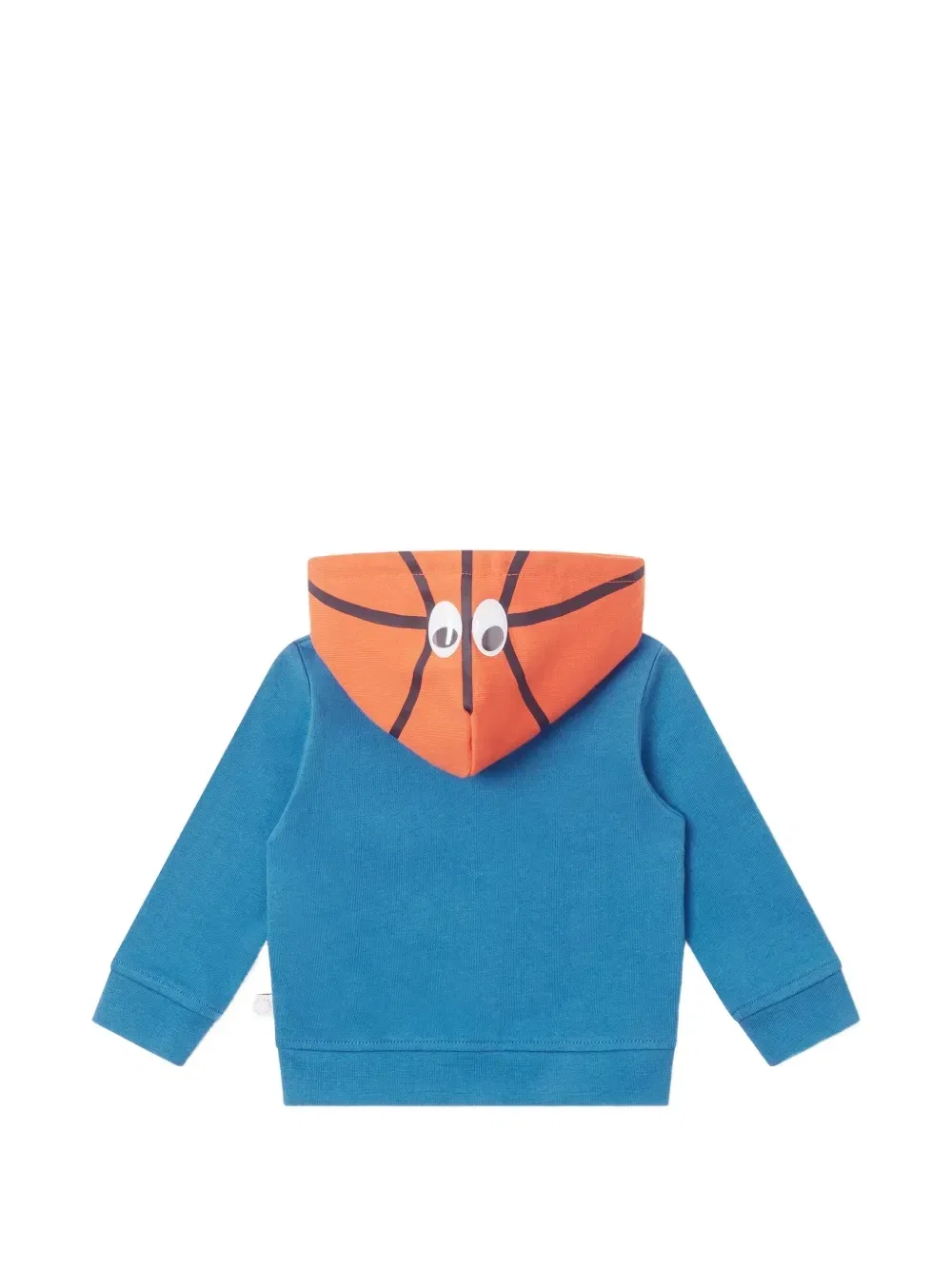 Толстовка на молнии с принтом баскетбольного мяча Stella McCartney Kids, синий — фото 2