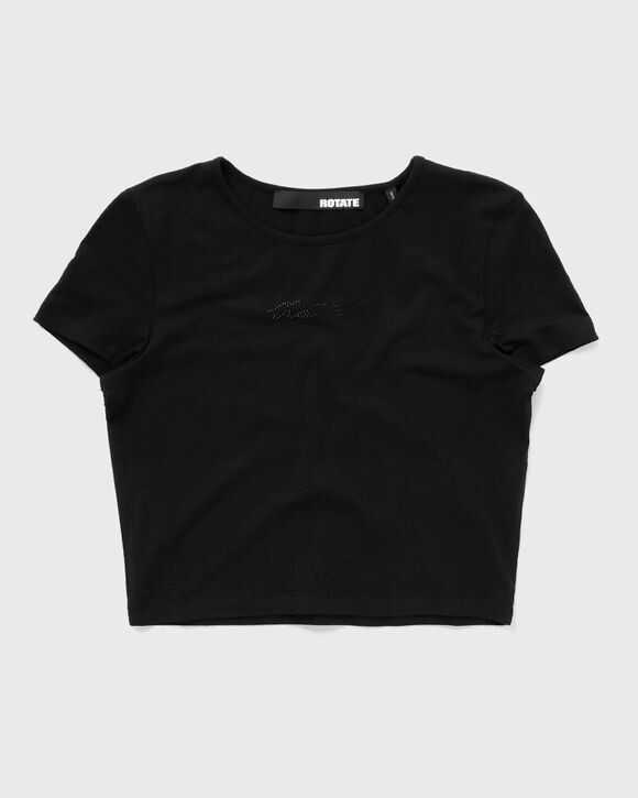 

Топ Rotate Birger Christensen Cropped Tee, черный