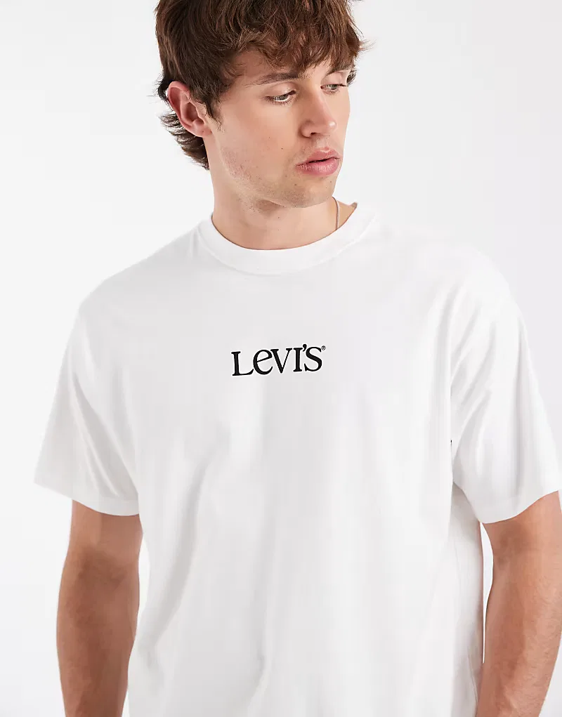 Футболка с логотипом на груди Levi's, белый