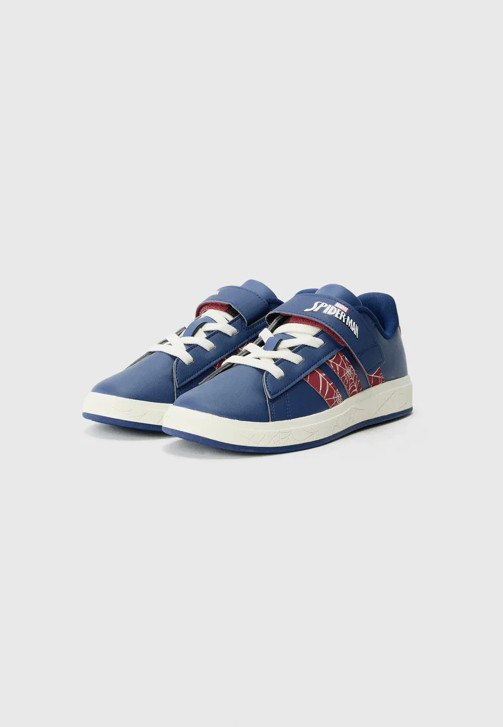 Кроссовки Grand Court Spider-Man унисекс для бега по улицам Adidas Performance, Dark Blue/Active Maroon/Off-White — фото 2