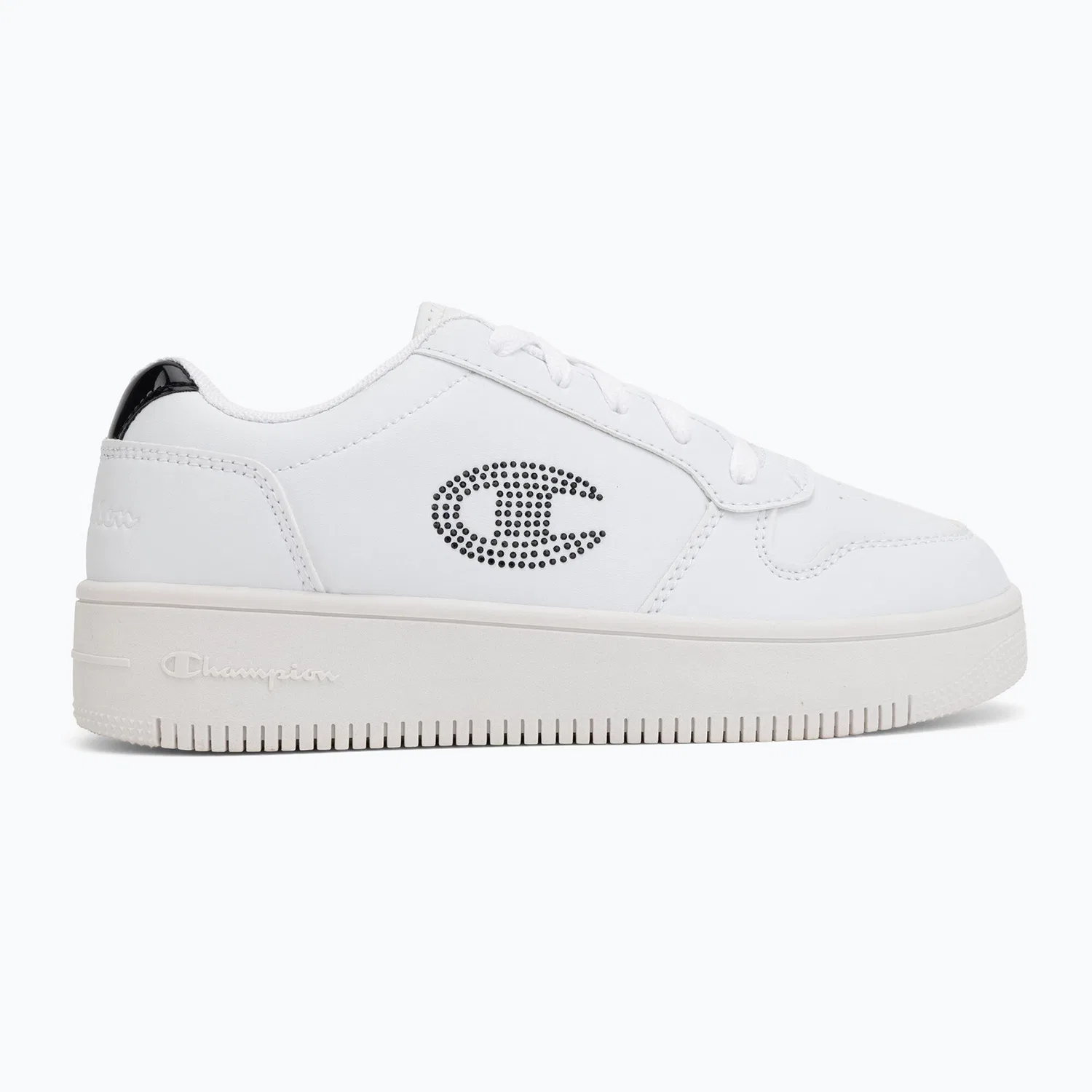 Детские кроссовки с блестками Champion RD18 Platform Glitter G GS Low Cut, Weiss — фото 2