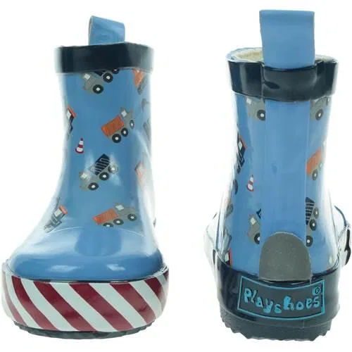 Детские сапоги резиновые с принтом крокодила Playshoes, Синий — фото 3