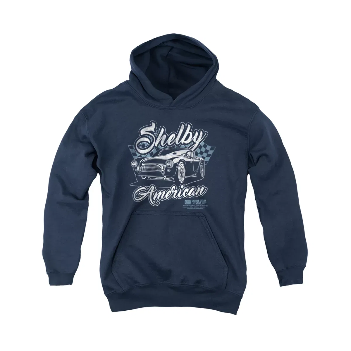 Детское худи для мальчиков с принтом Shelby Cobra Mono Shelby, Navy
