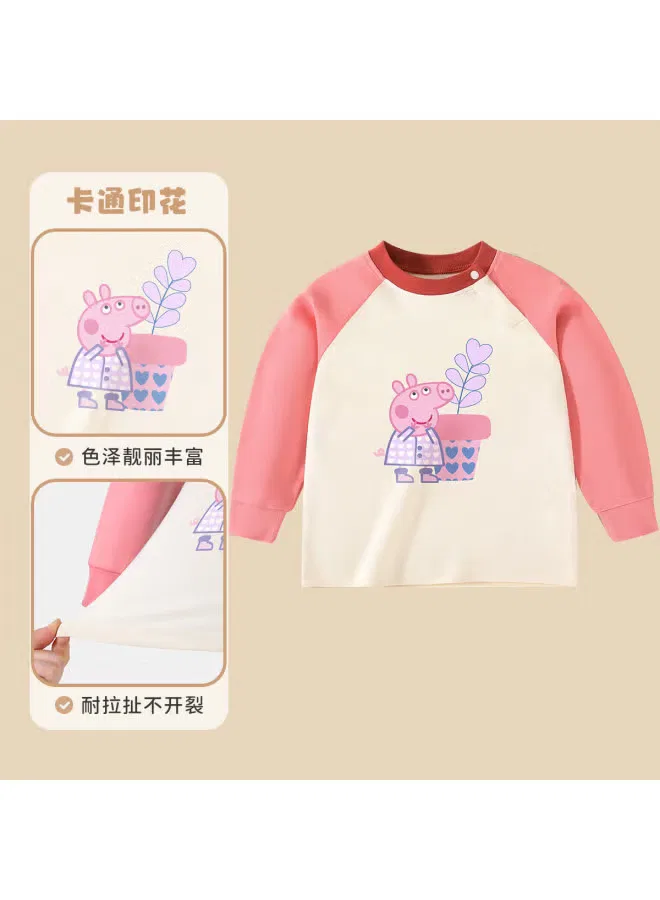 Комплект домашней одежды с принтом Peppa Pig, розовый — фото 4