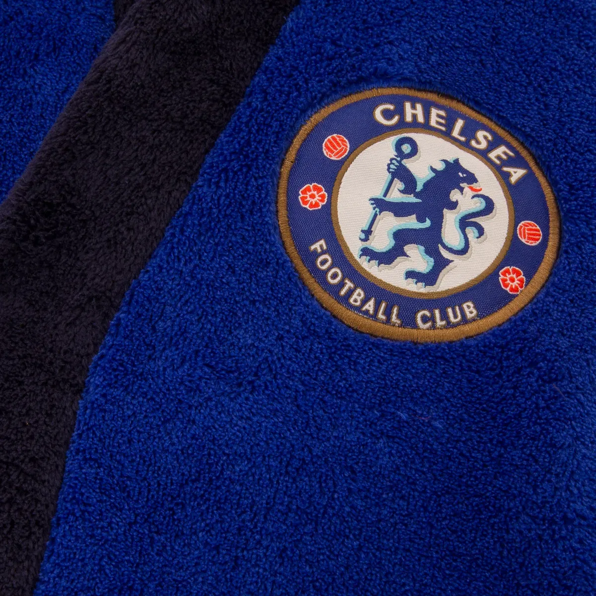 Детский халат из флиса с капюшоном Chelsea Fc, Royal — фото 3