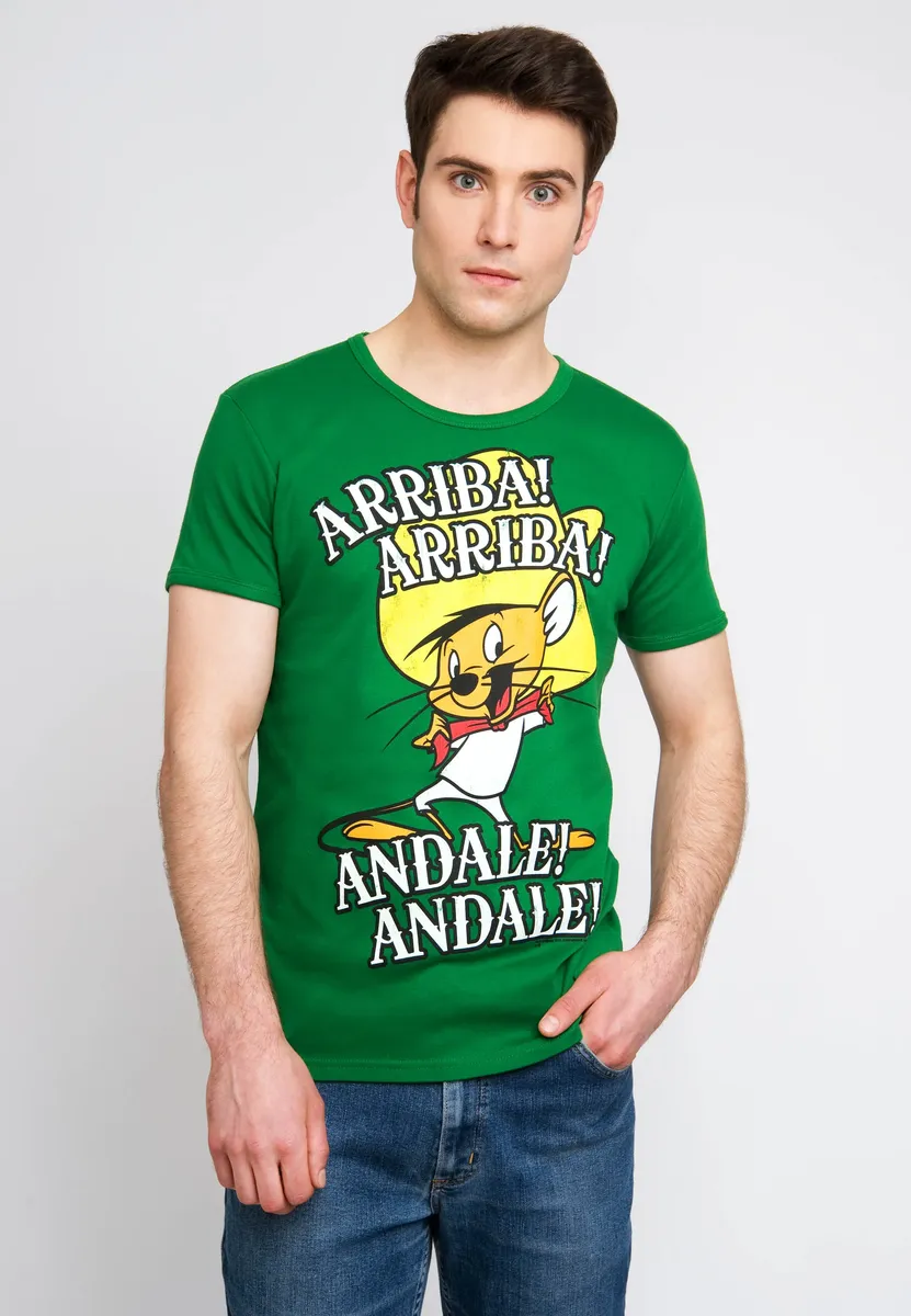 

Футболка Logoshirt "Looney Tunes - Arriba! Андале!", с принтом Спиди Гонсалеса, зеленый