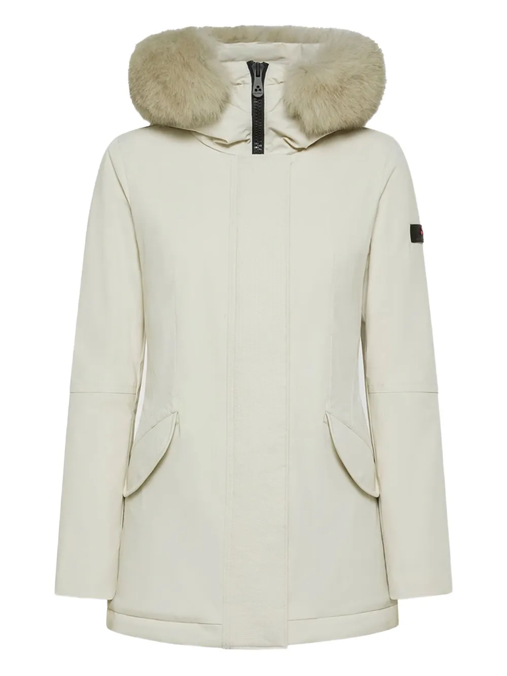 

Куртка с капюшоном и отделкой из меха Peuterey, нейтральный