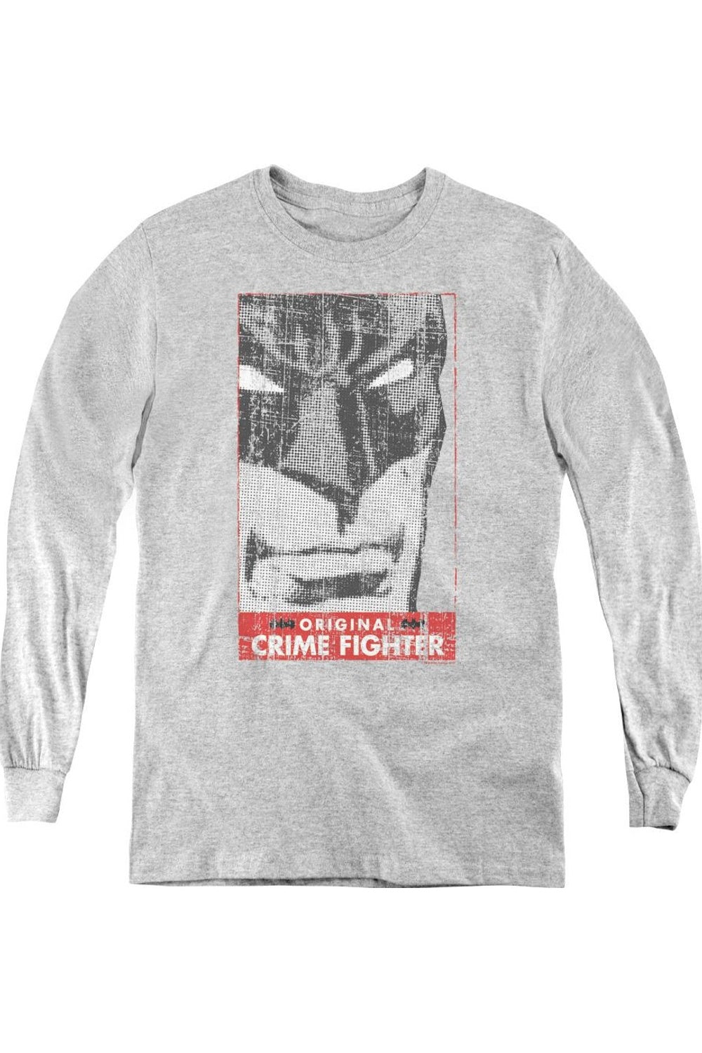 

Футболка с длинным рукавом Batman Original Crime Fighter для детей Gildan, Athletic Heather