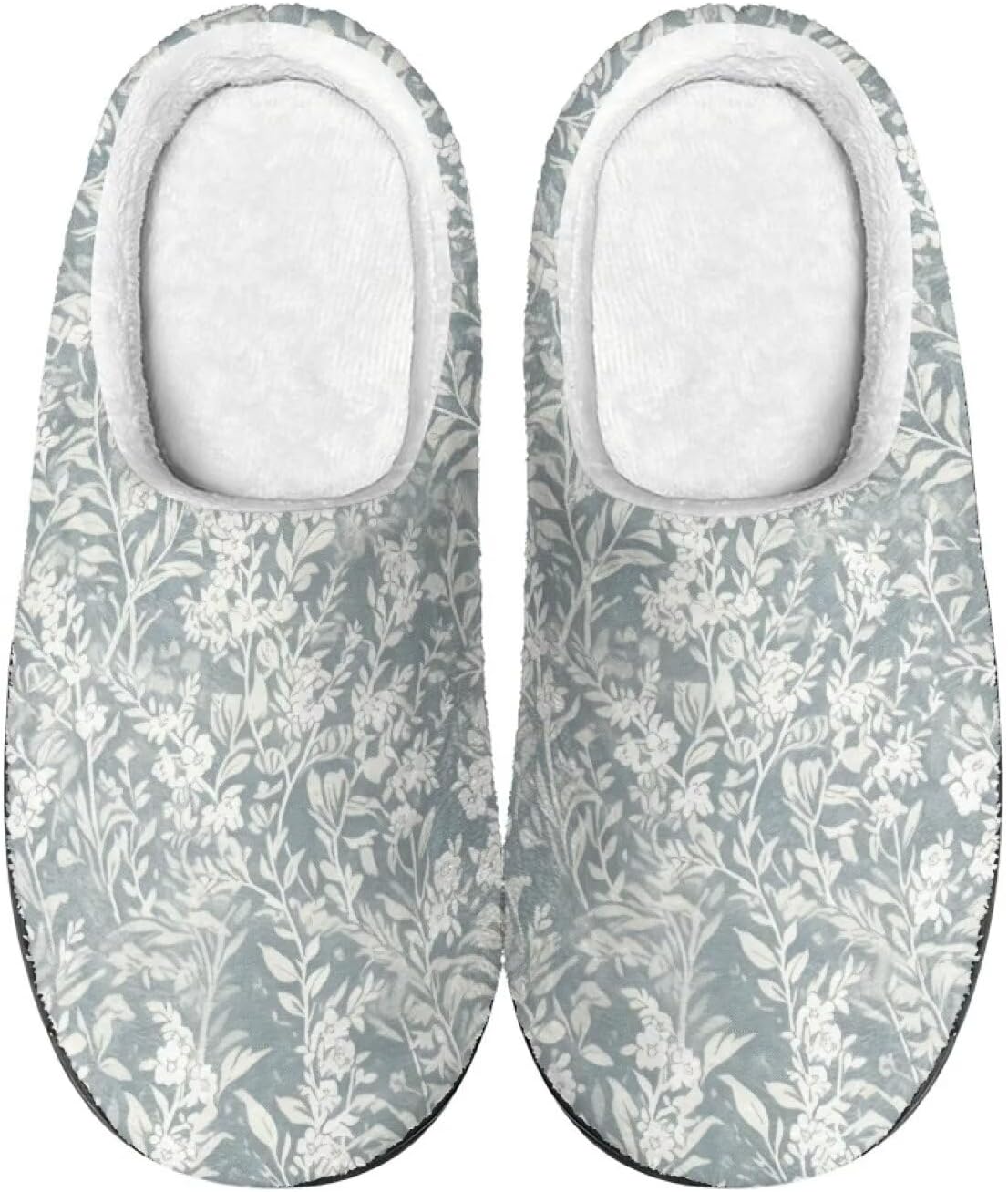 

Semiouray Autumn Halloween Унисекс-взрослые тапочки с подошвой EVA и туфли Tie-Dye House Тапочки для дома и на улице для дома и на улице, Cute Forest Floral