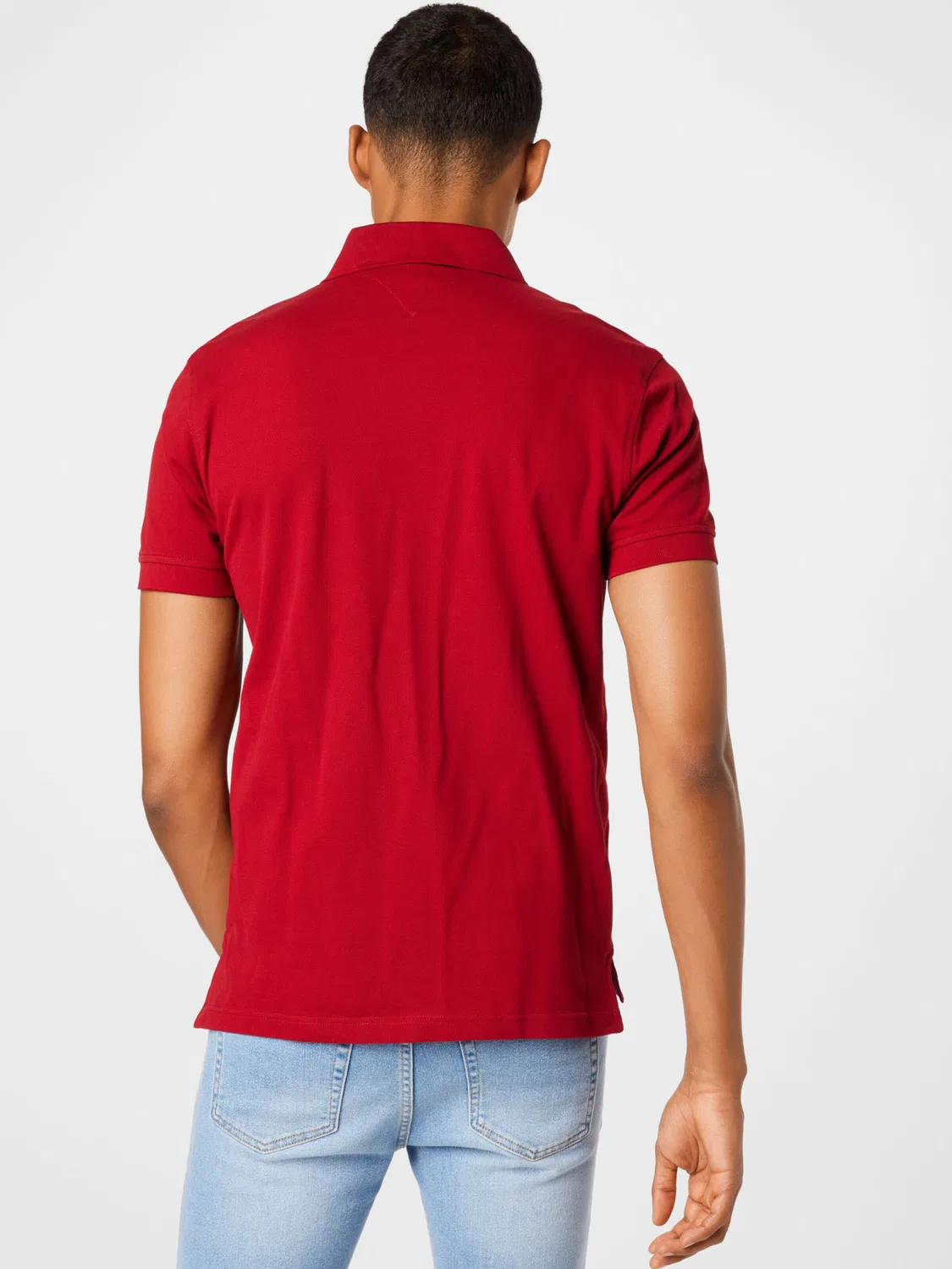 Рубашка Tommy Hilfiger CORE 1985 REGULAR POLO темно-красного цвета — фото 4