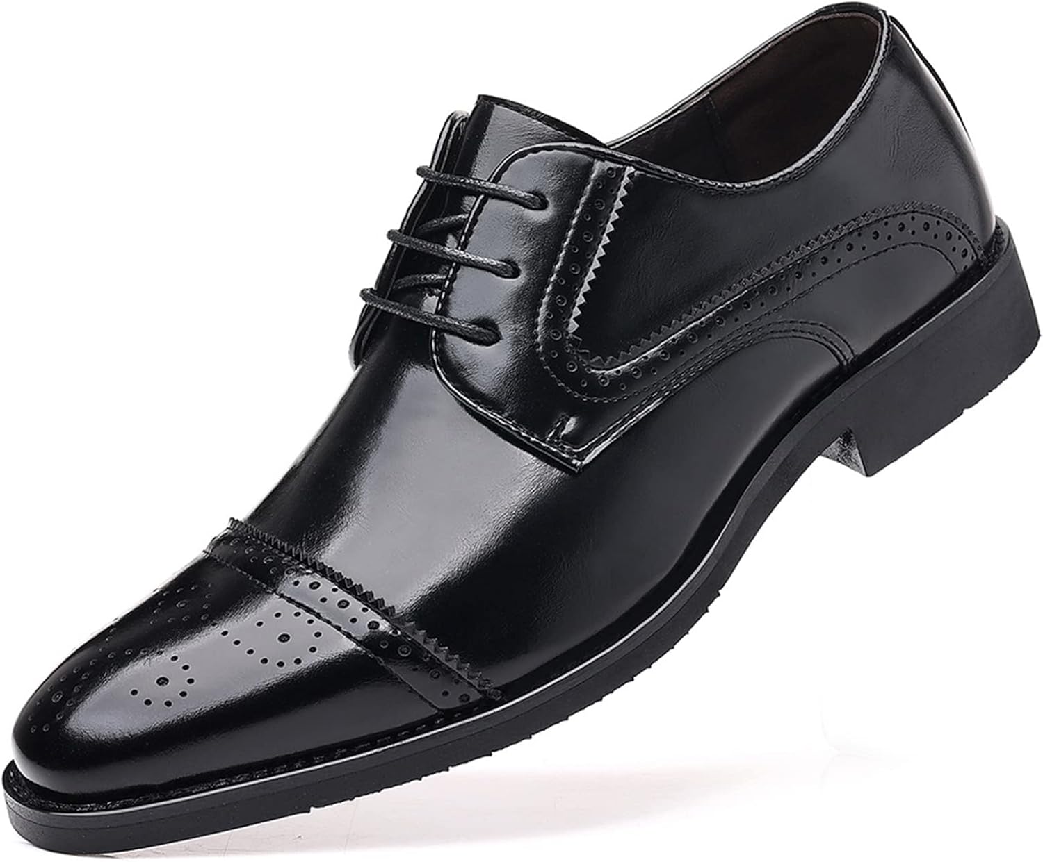 

Мужские оксфорды KYOESCAI, туфли дерби с брогированием, классические туфли для бизнеса, свадьбы и вечеринок, черный