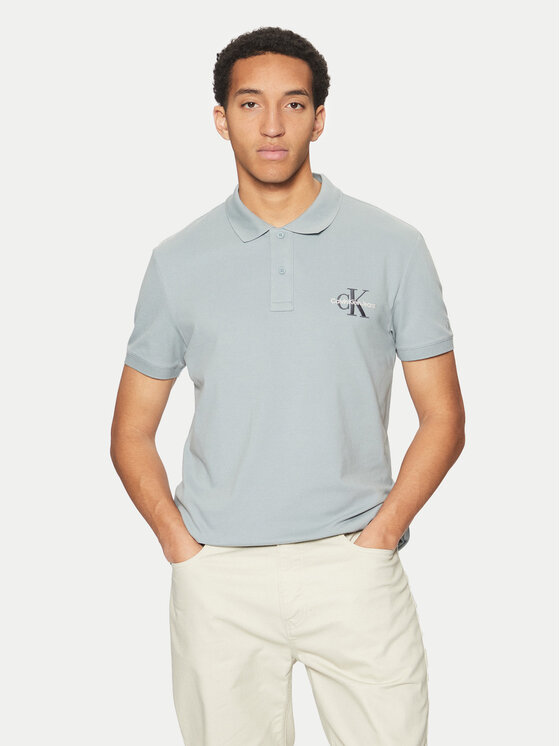 

Рубашка поло стандартный крой Monologo J30J325664 Calvin Klein Jeans, синий