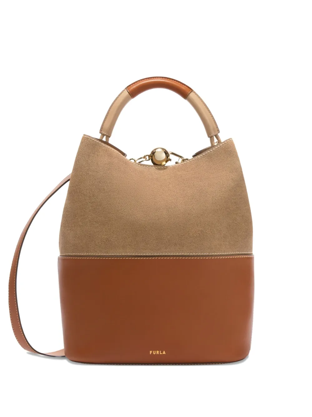 

Кожаная сумка-ведро Sfera Furla, коричневый