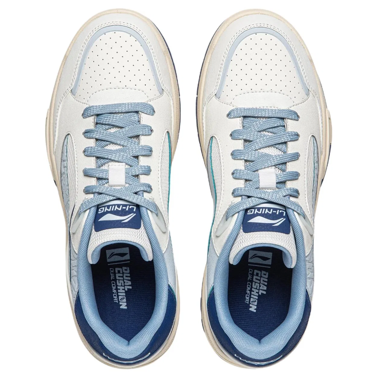 Кроссовки скейтбордические Li-Ning Wave LITE бежево-синие — фото 4