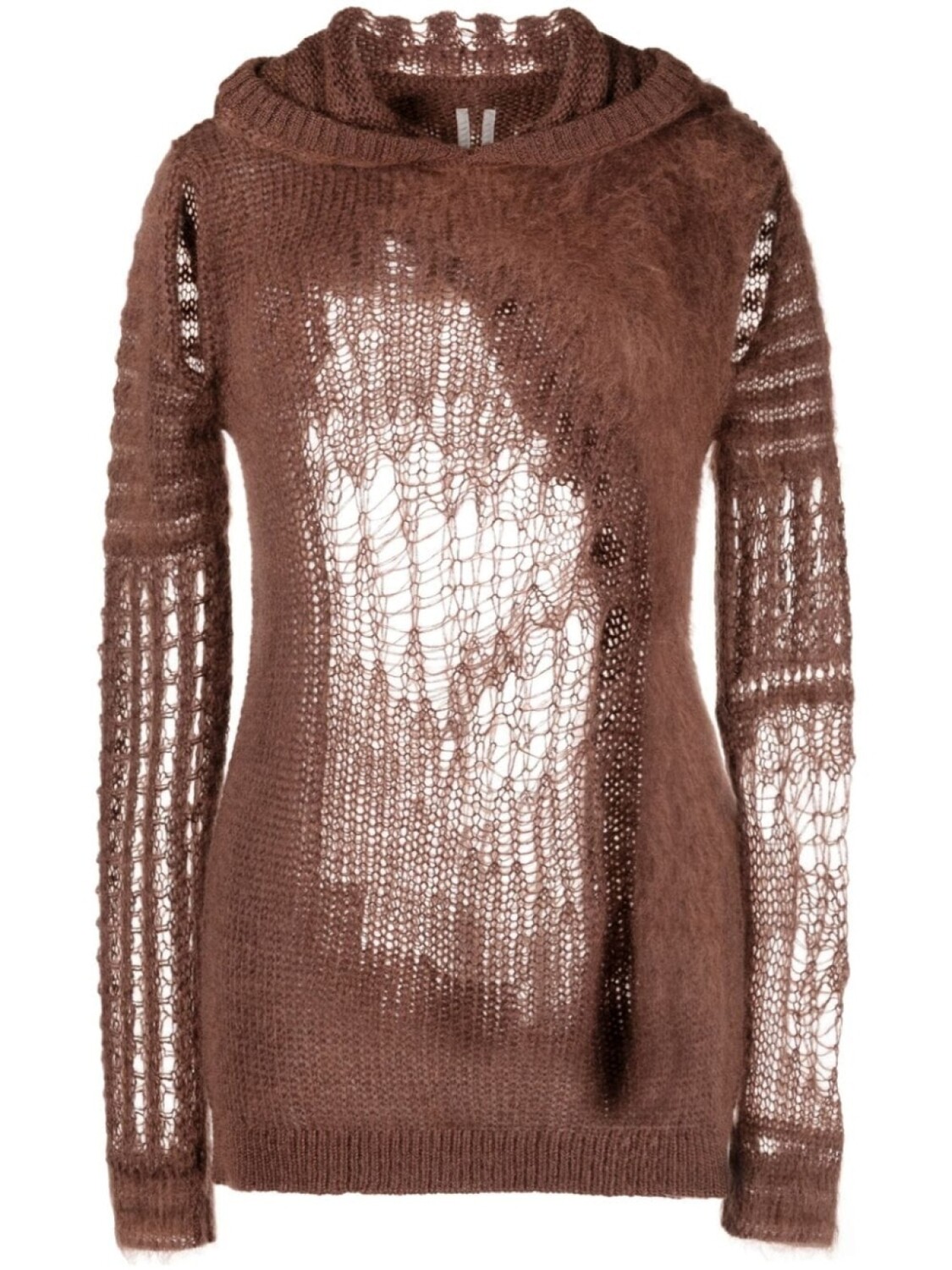 

Rick Owens худи с перфорацией, коричневый