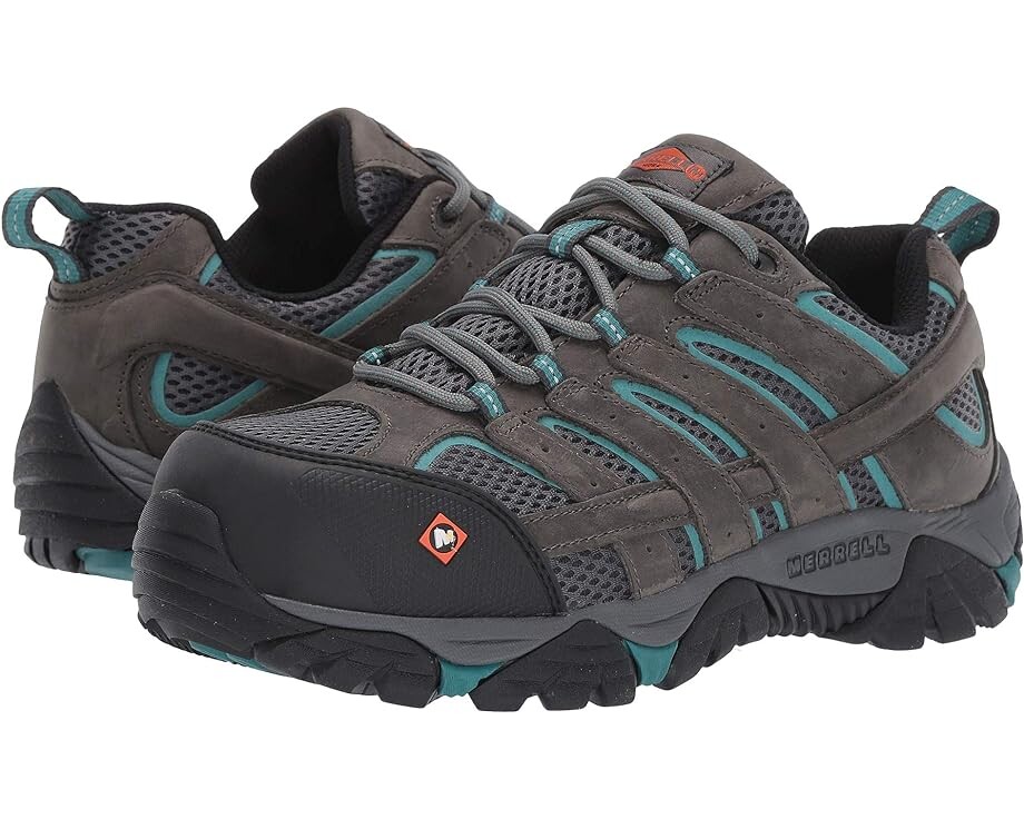 

Кроссовки Merrell Work Moab Vertex Vent Composite Toe, цвет Pewter