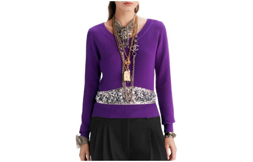 

Трикотаж женский фиолетовый Chanel