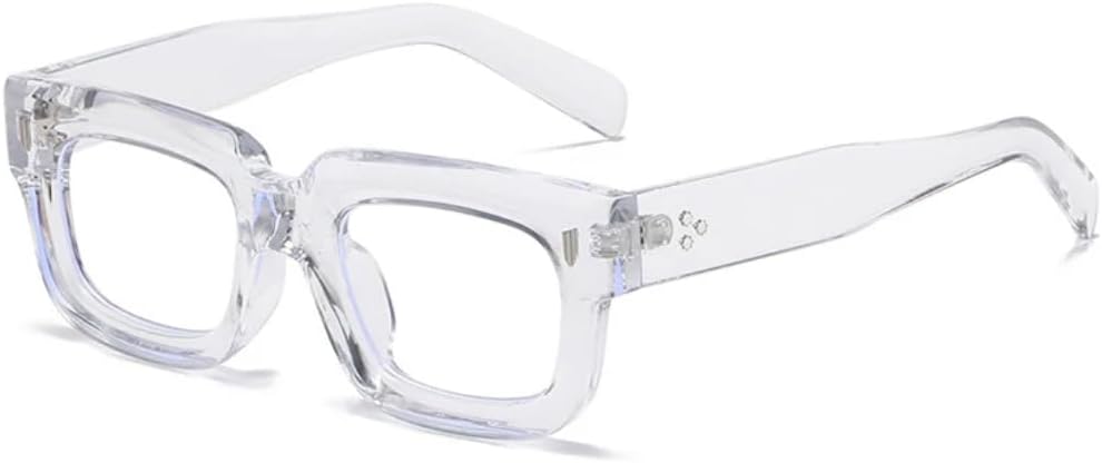 

Модные маленькие солнцезащитные очки для женщин в стиле ретро с заклепками, мужские с прозрачными линзами цвета океана, солнцезащитные очки UV400 в стиле панк UUPTTPL, Transparent Clear