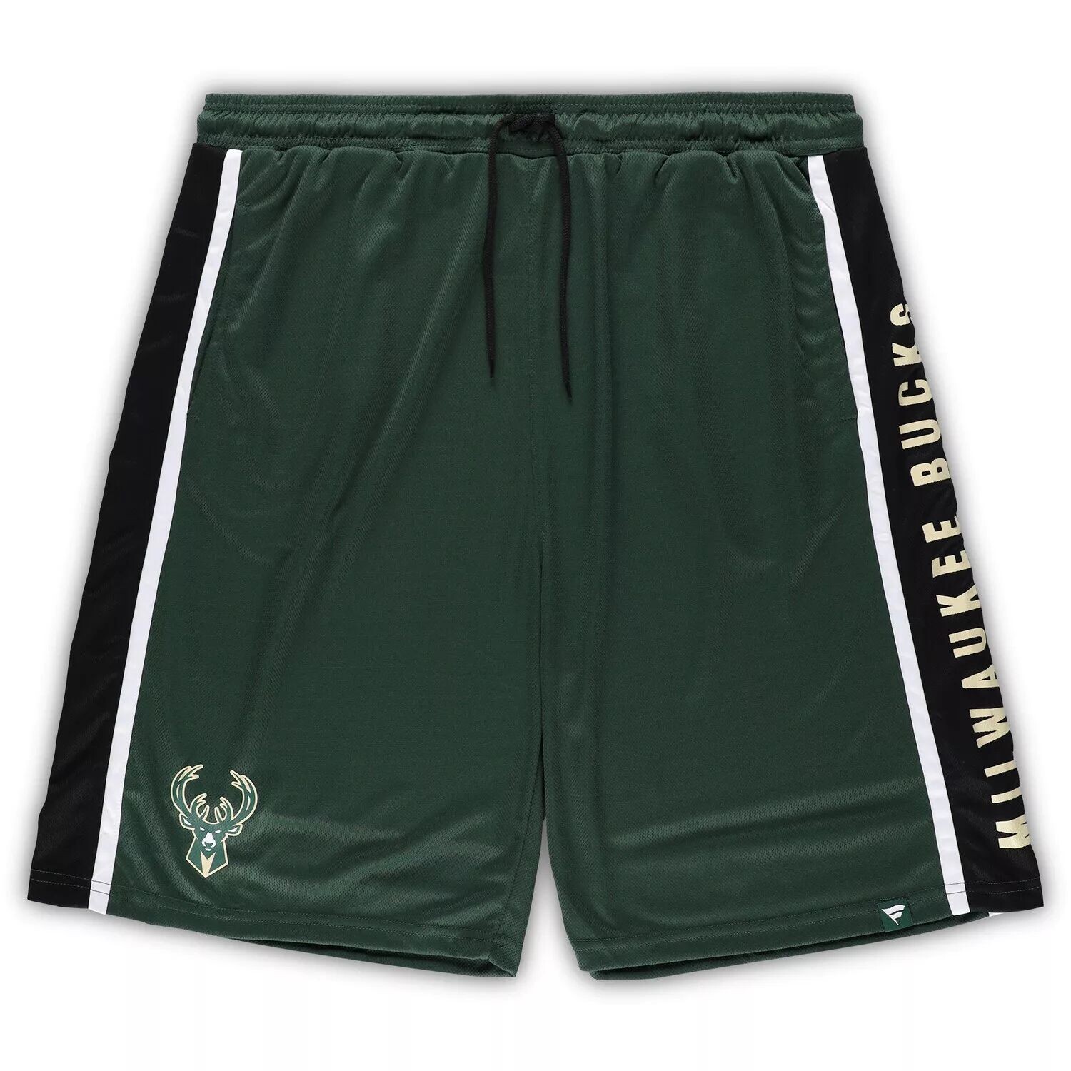 

Мужские фирменные сетчатые шорты Hunter Green Milwaukee Bucks Big & Tall Referee Iconic Fanatics