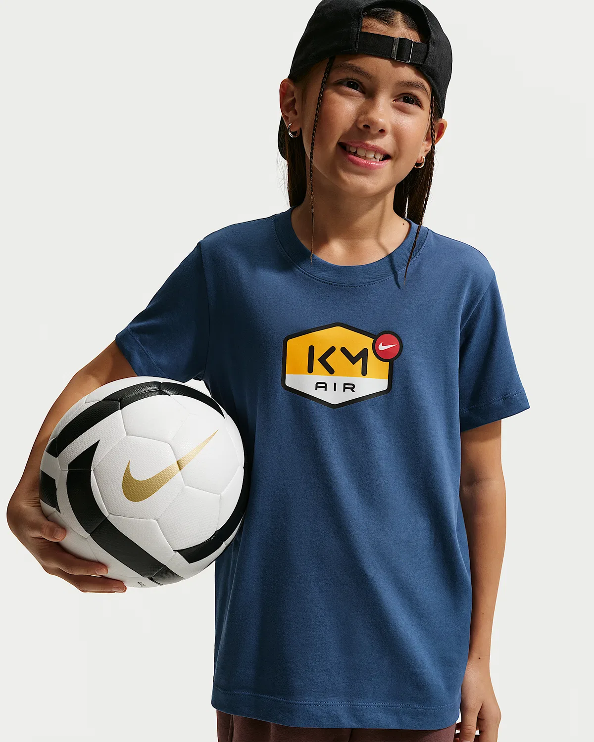 Детская футболка Dri-FIT Kylian Mbappé, Mystic Navy
