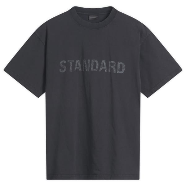 

Футболка с принтом «Стандарт» Balenciaga, Faded Washed Black