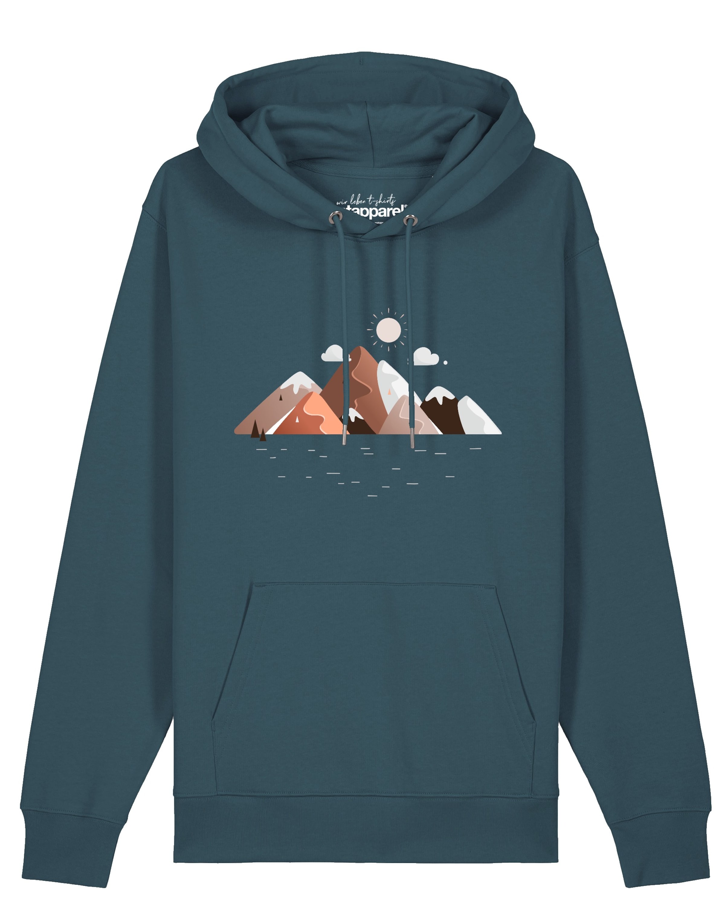 

Watapparel Толстовка 'Mountains & Moon' в синем цвете