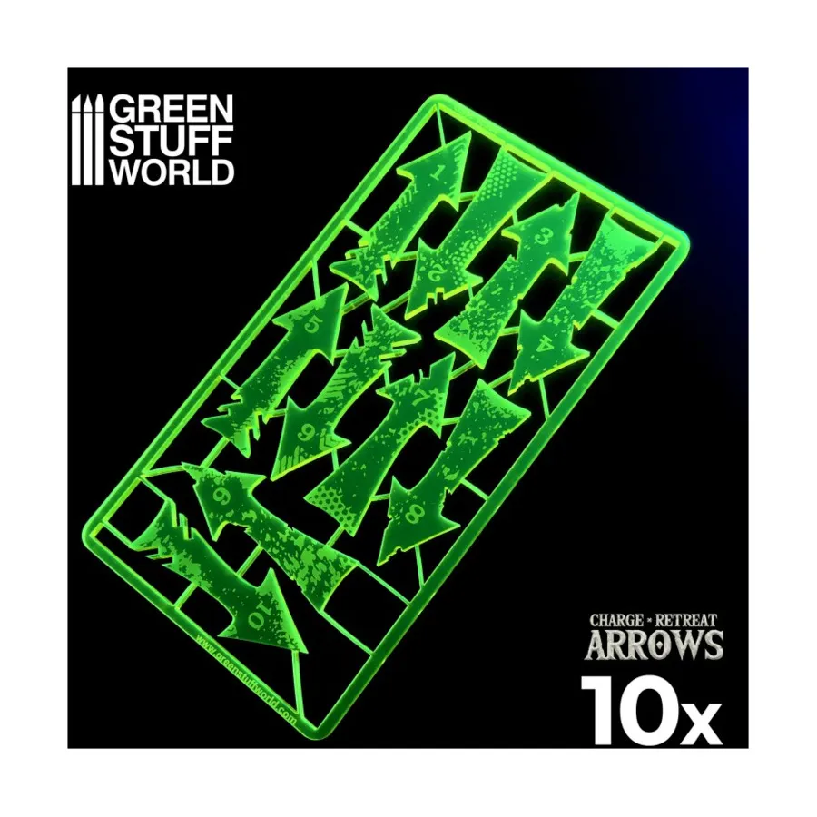 

Стрелки атаки и отступления — желто-зеленые, Accessories - Tokens, Markers & Pawns (Green Stuff World)