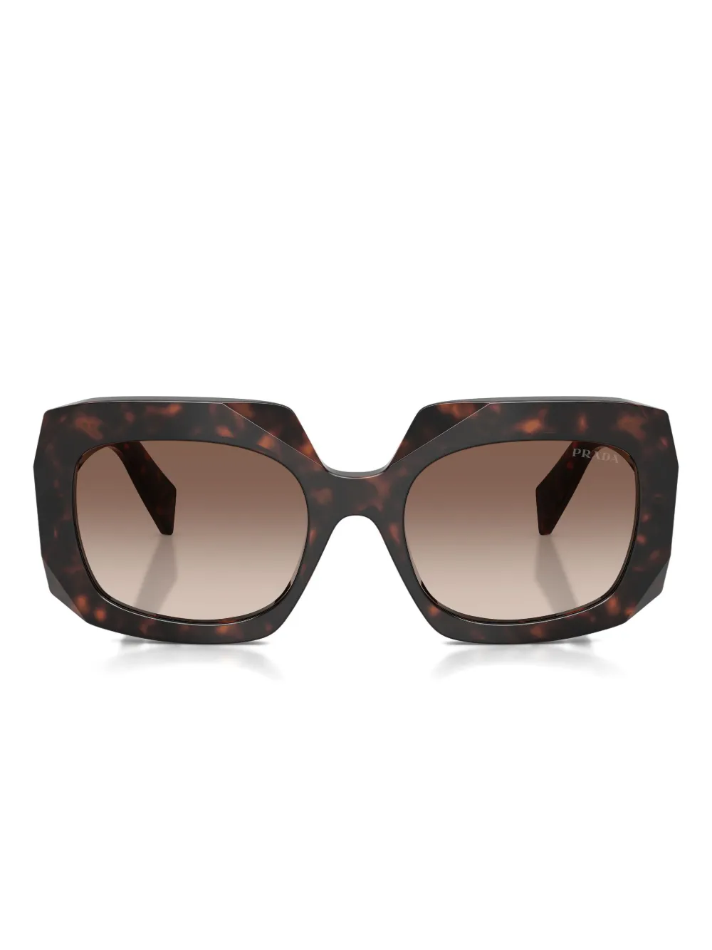 

Солнцезащитные очки с крупной оправой Symbole Prada, коричневый