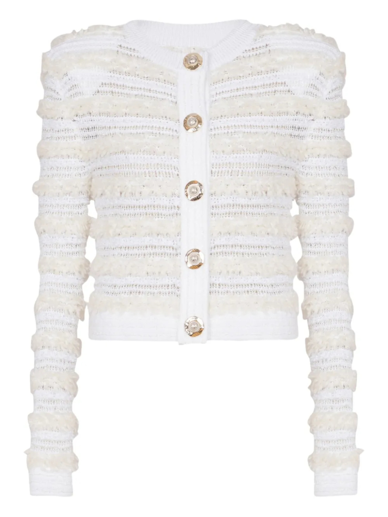 

Balmain твидовый кардиган, белый