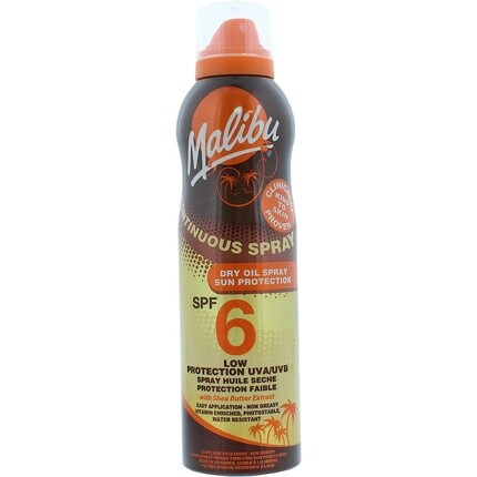 

Солнцезащитный спрей SPF 6 с экстрактом масла ши, 175 мл Malibu