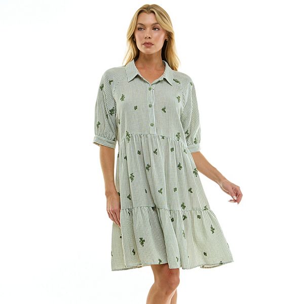 

Женское платье с вышивкой Figueroa & Flower, Sage Ivory