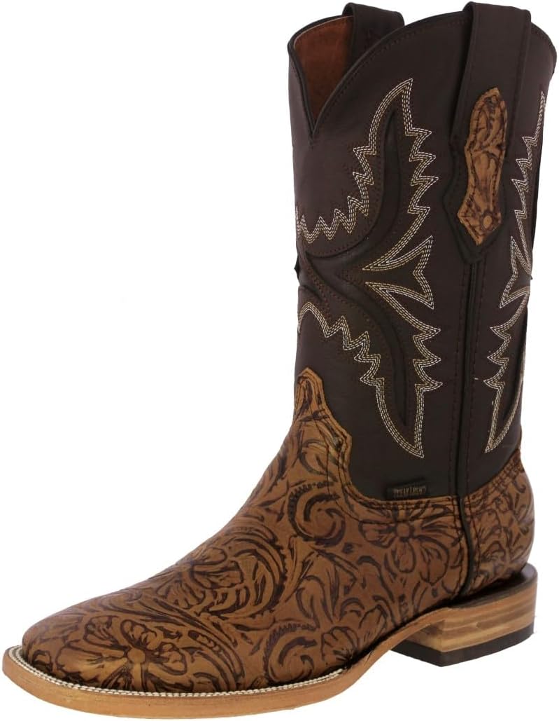 

Мужские ковбойские сапоги Texas Legacy цвета медового коричневого с ручной чеканкой и квадратным носком