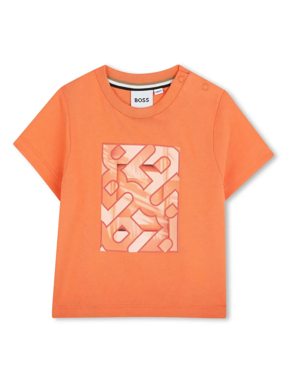 

Футболка с графичным принтом BOSS Kidswear, оранжевый