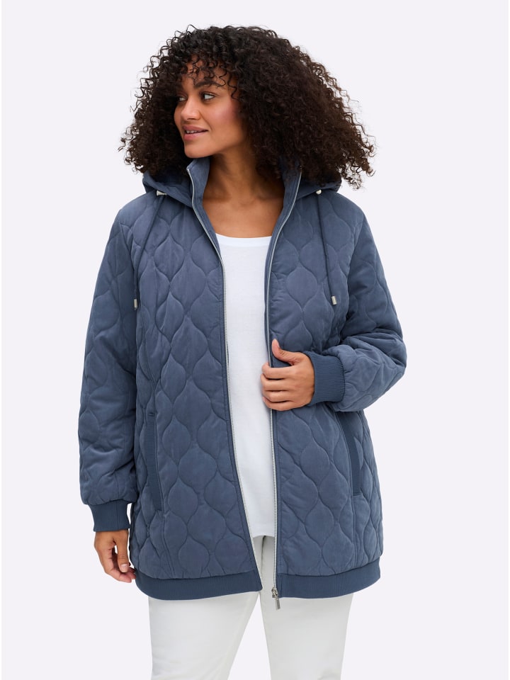 

Sheego Куртка-блузон дымчато-синего цвета