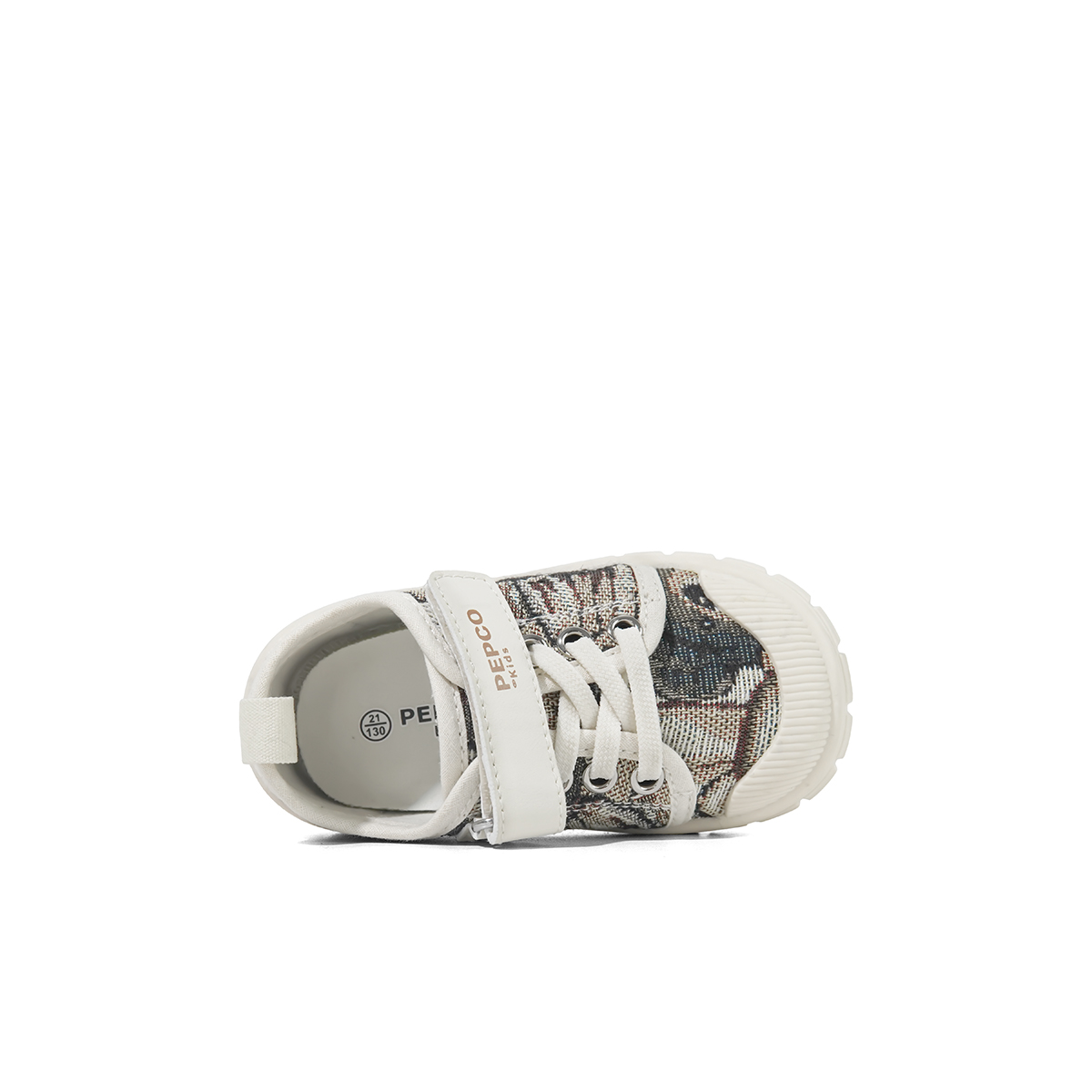 Низкие детские матерчатые туфли для детей 3-7 лет Banner the Piggy, Light Coffee — фото 3