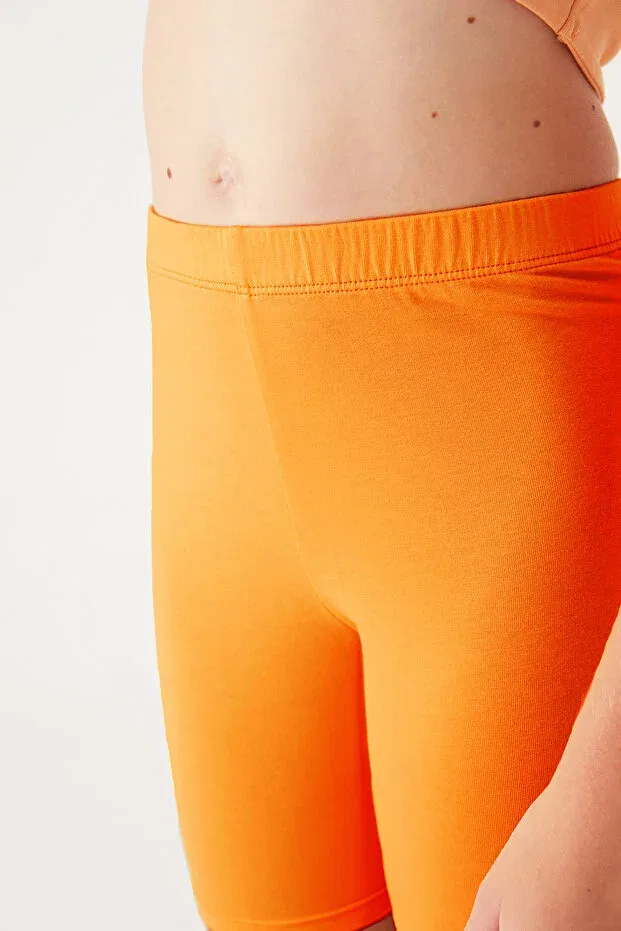 Детские леггинсы для девочек хлопковые Almila, Orange — фото 3
