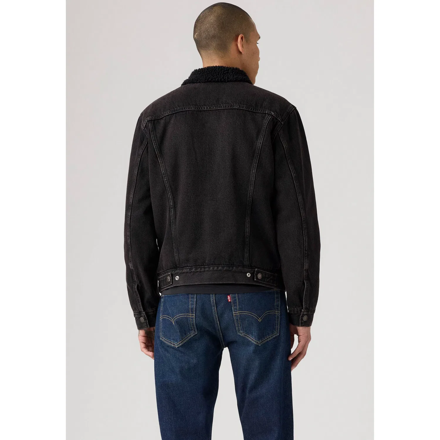 Мужская куртка джинсовая с подкладкой шерпа Levi's, Built To Last Sherpa — фото 3