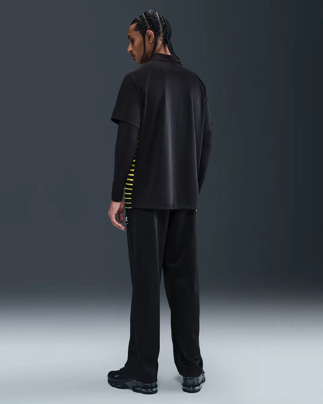 Мужские спортивные брюки из полиэстерового трикотажа Nike Sportswear Air, Black/Black — фото 4