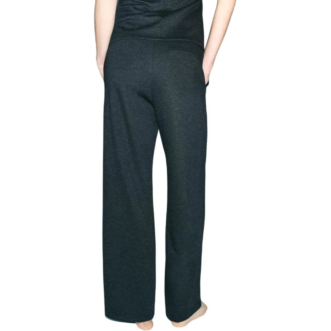 Женские брюки свободного кроя с широкой штаниной Casual Pants, ZARA, Black — фото 4