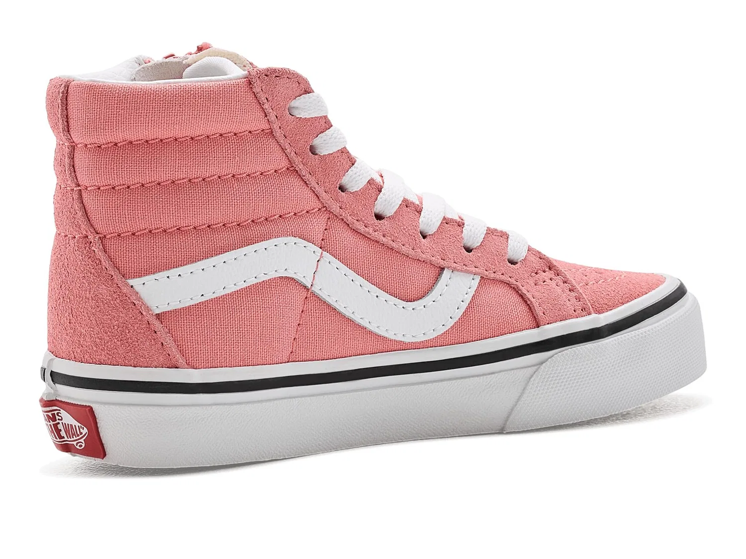 Кроссовки Sk8-Hi Reissue Side Zip (для маленьких детей) Vans Kids, Floral Embroidery Sunset Blush Pink — фото 4