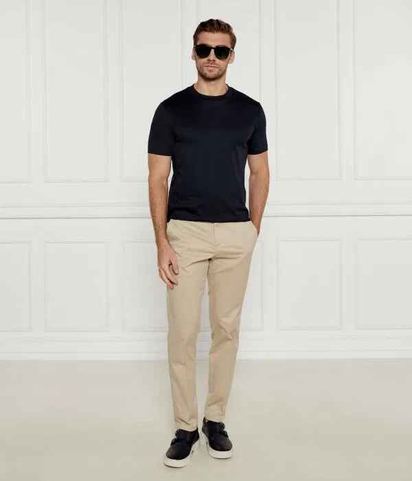 Футболка хлопковая H-Tessler Slim Fit BOSS, Blu Marino — фото 2
