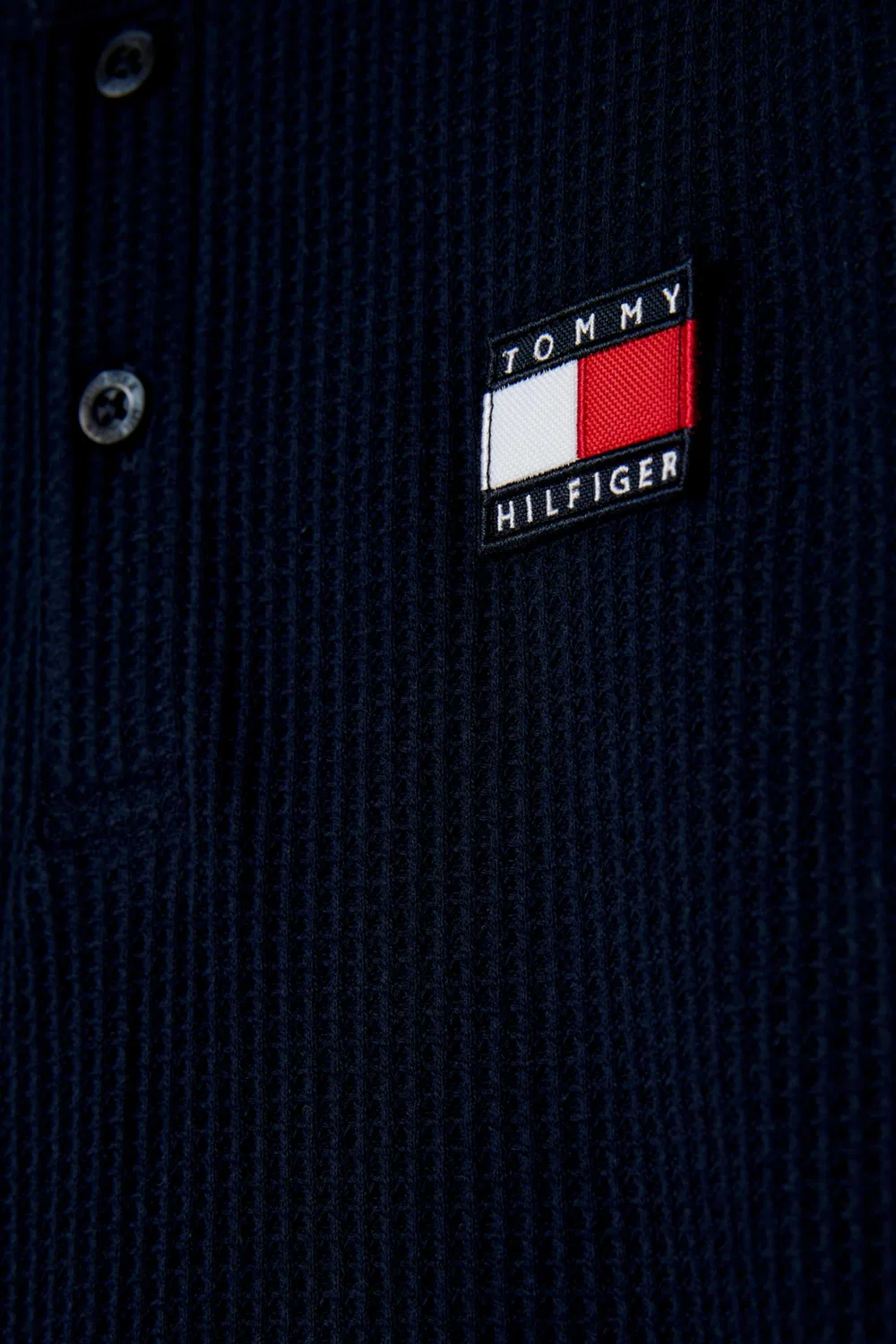 Футболка с воротником хенли Tommy Hilfiger, синий — фото 3