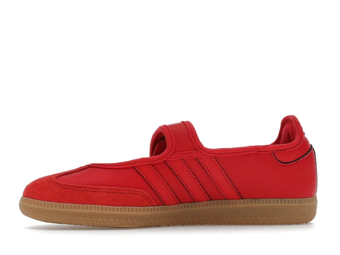 Детские кроссовки Mary Jane на липучке Samba Jane Adidas, Red/Red/Gum — фото 3
