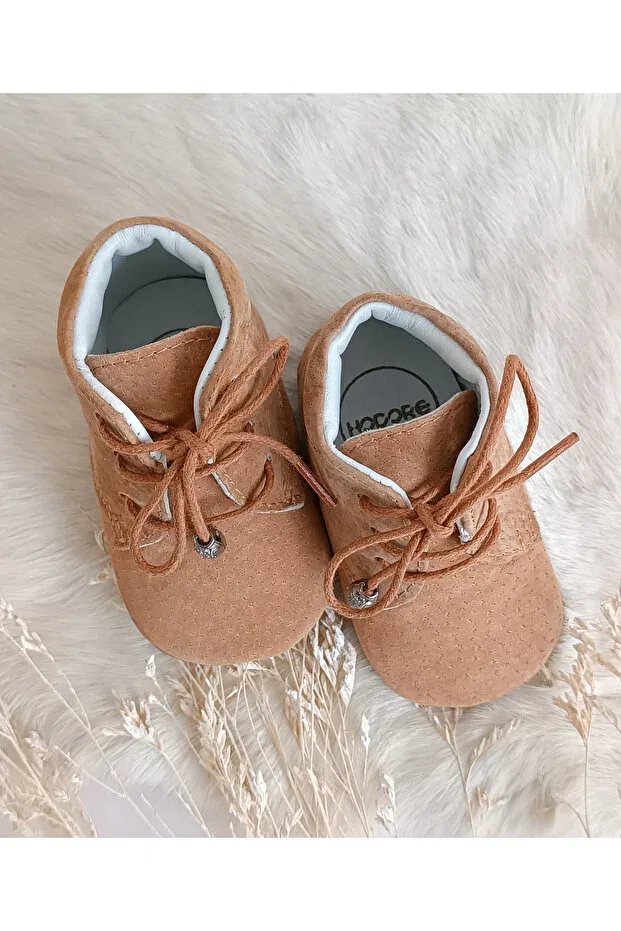 Детские ботинки для мальчиков из натуральной кожи Hodore, Nubuck Camel — фото 2