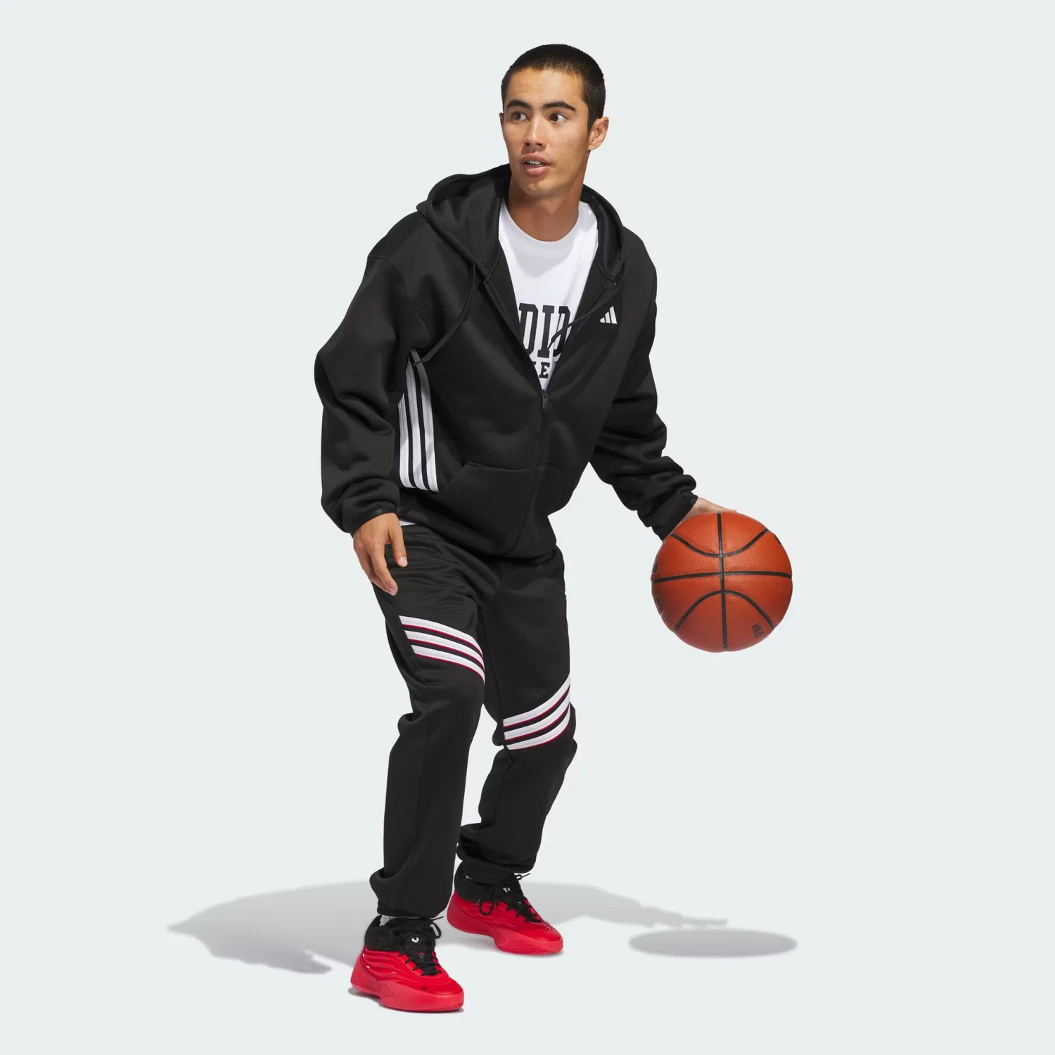 Мужское худи на молнии с технологией Climawarm Crazy Warm Adidas Performance, черный/белый — фото 3